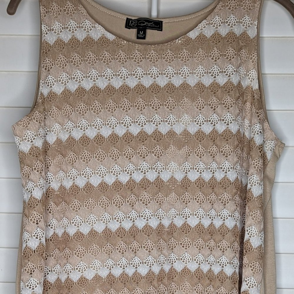 DG2 by Diane Gilman Raschel Lace Easy Tank